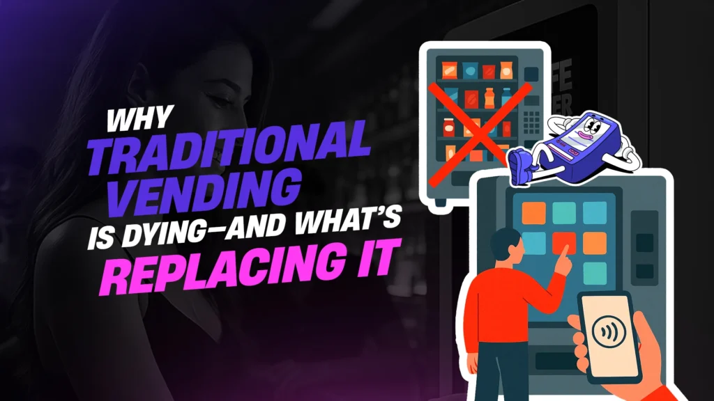 A blog thumbnail showcasing the title about traditional vending